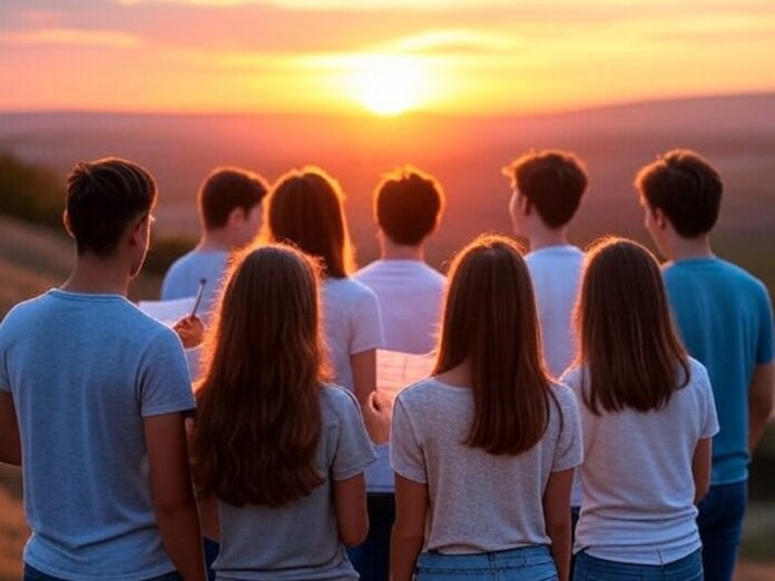 ragazzi futuro tramonto