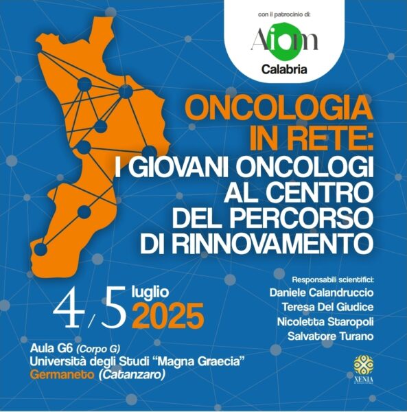 “Oncologia in rete. I giovani oncologici al centro del percorso di rinnovamento”. Appuntamento 4 e 5 luglio all’Università Magna Graecia