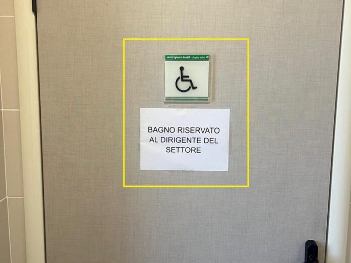 bagno disabili riservati dirigenti regione calabria