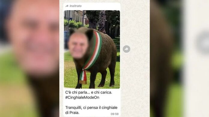 fotomontaggio sindaco praia a mare