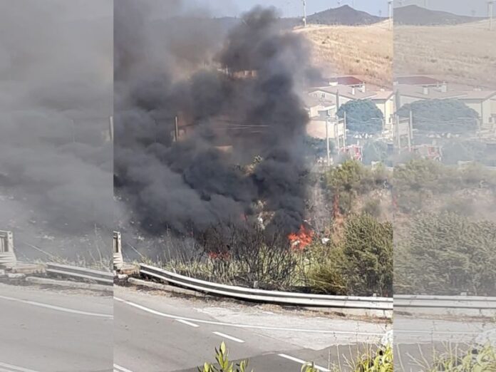 incendio quartiere cava catanzaro