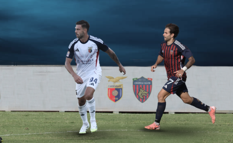 Casertana e Cosenza si dividono la posta in palio. Finisce 1-1 la sfida tra i falchi ed i lupi