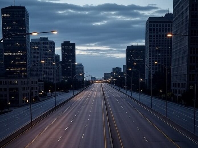 autostrada deserta città