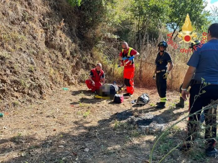 donna caduta miglierina