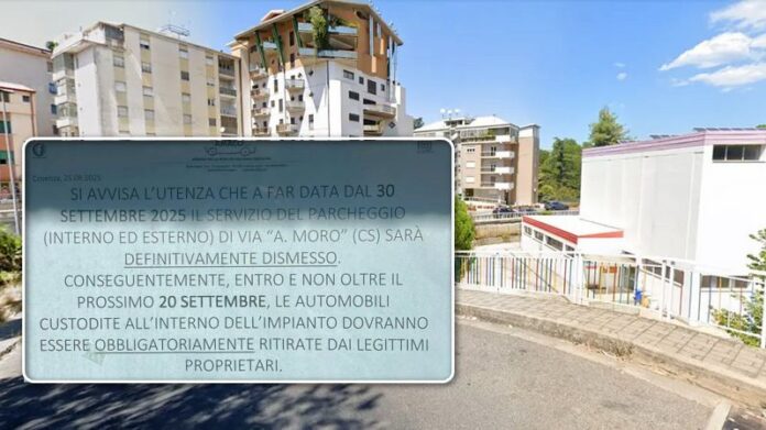 parcheggio via aldo moro_avviso chiusura