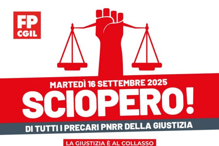 sciopero precari giustizia pnrr