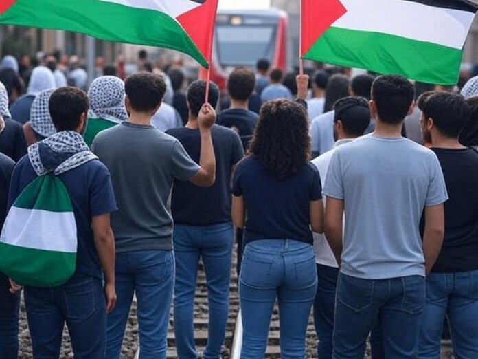protesta pro pal trasporti_AI generated