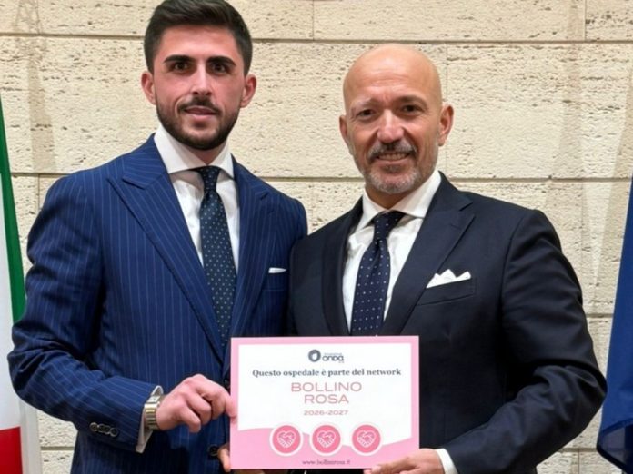 Tommaso e Giancarlo Greco a Roma ricevono i Bollini Rosa