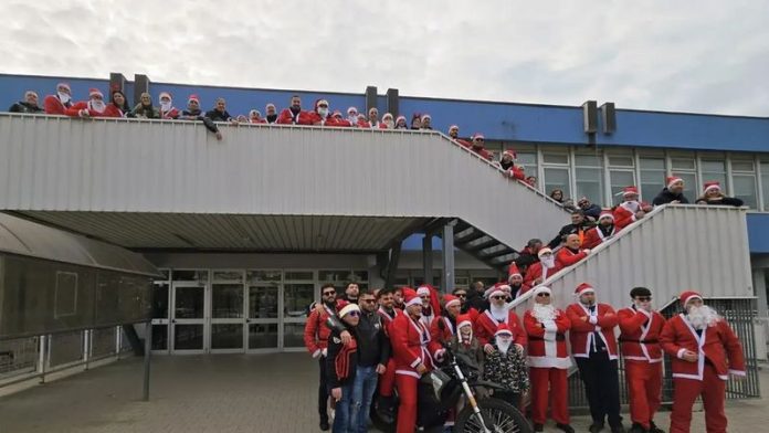 babbo natale in moto lamezia