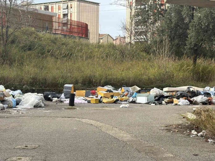 Rifiuti parcheggio stazione cosenza