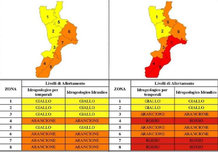 allerta rossa calabria