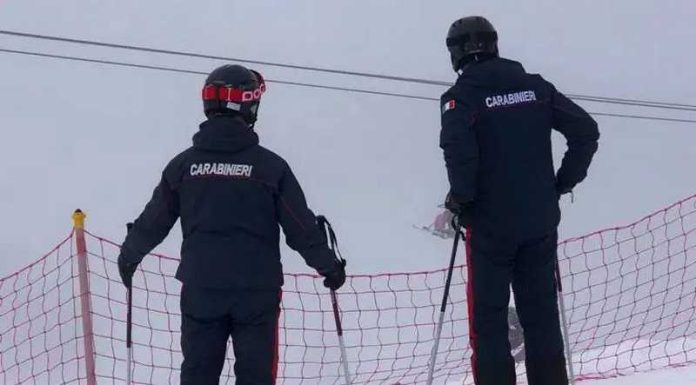 carabinieri pista sci