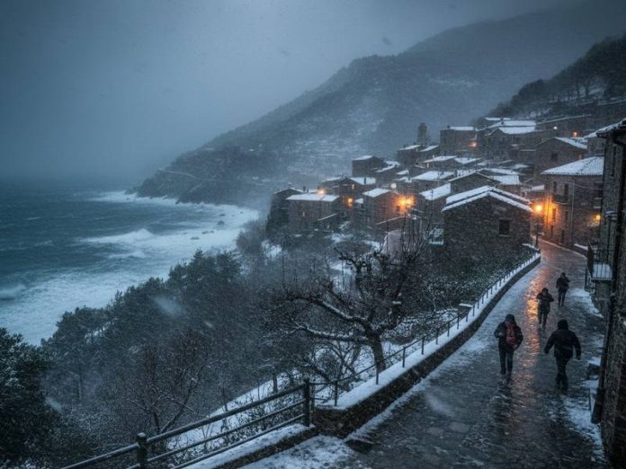 inverno neve vento mare