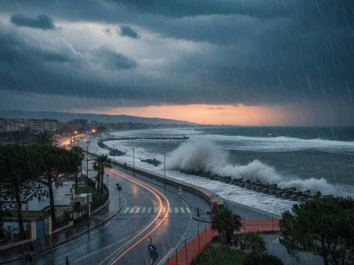 maltempo lungomare mareggiata