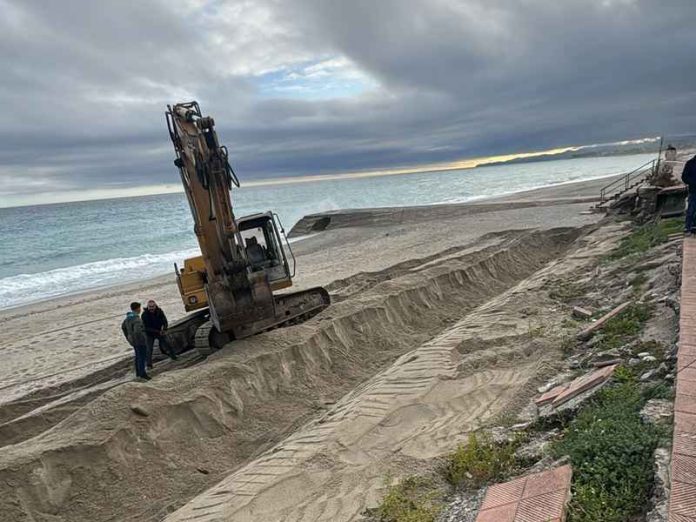 ruspa spiaggia siderno ciclone