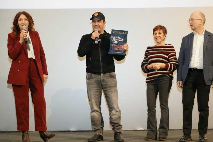 Consegna Premio Federico II con Di Leva - Giuliana Lanziollotta - Giovanni Guagliardi