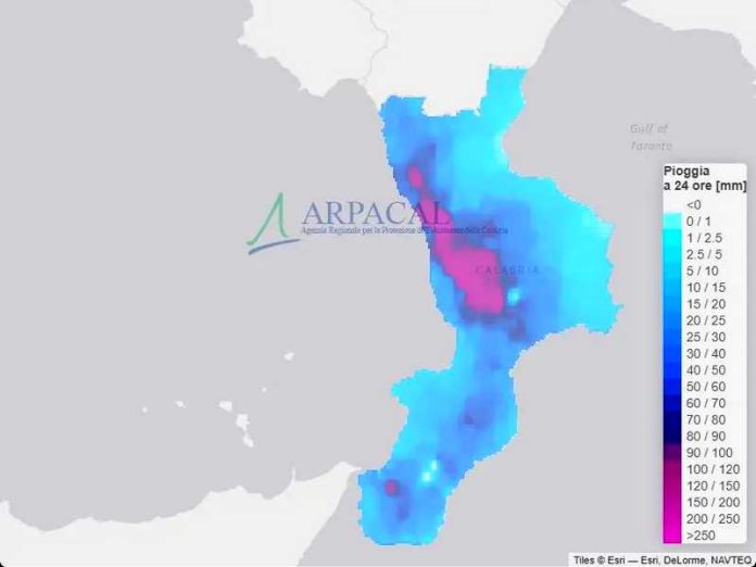 arpacal piogge