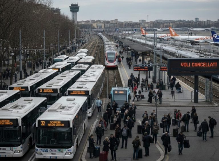 Caos trasporti: venerdì nero per treni e bus in tutta Italia