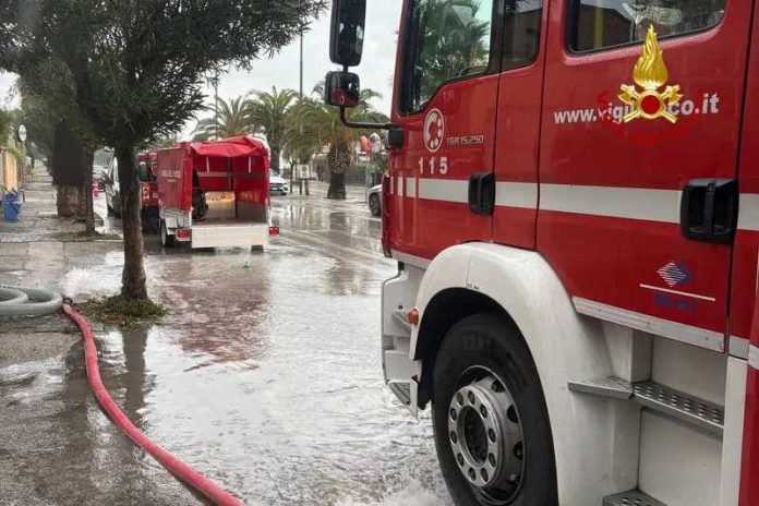 vigili del fuoco maltempo pioggia