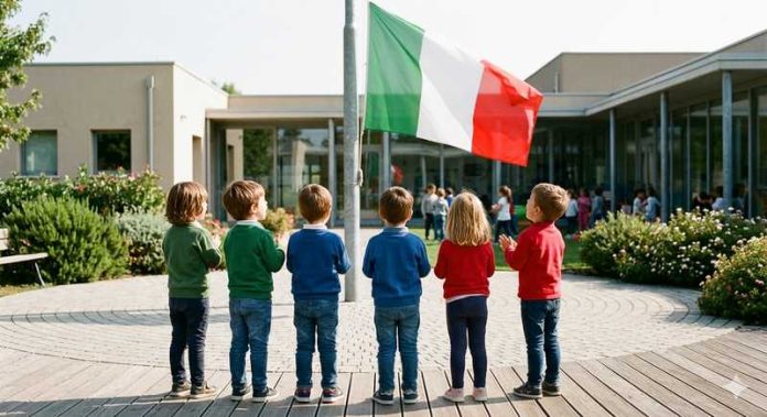 bambini bandiera italia