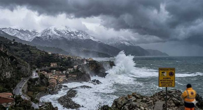 maltempo mareggiate vento neve