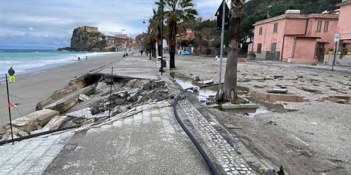 maltempo scilla lungomare