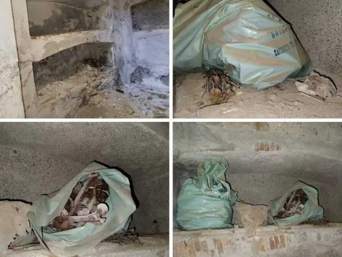 resti umani cimitero catanzaro