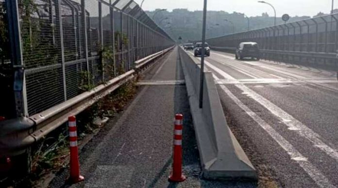 catanzaro ponte bisantis carreggiata