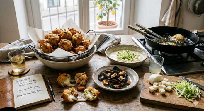frittelle cozze mozzarella bufala