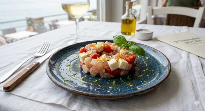 mazzancolle e mozzarella