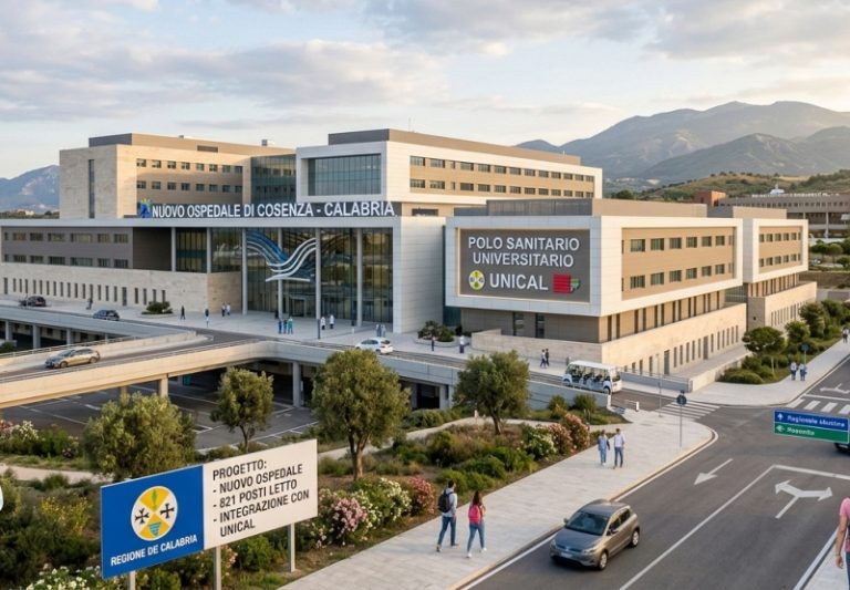 Cosenza, ecco il nuovo ospedale: 821 posti letto e integrazione con l’Unical