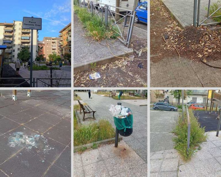 degrado piazza Demetrio Crea Cosenza