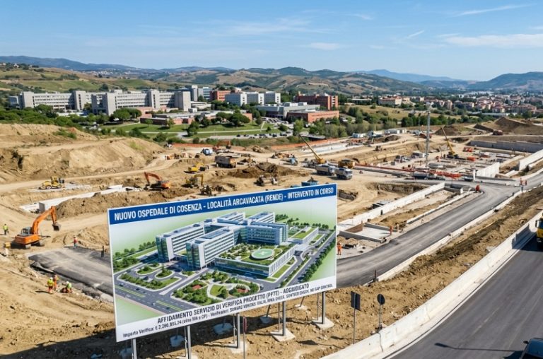 Ospedale di Cosenza a Rende: via libera alla verifica del progetto, l’appalto vale 2,3 milioni