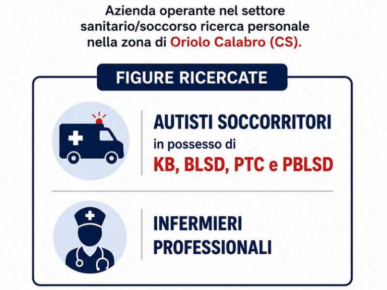 ricerca personale sanitario oriolo