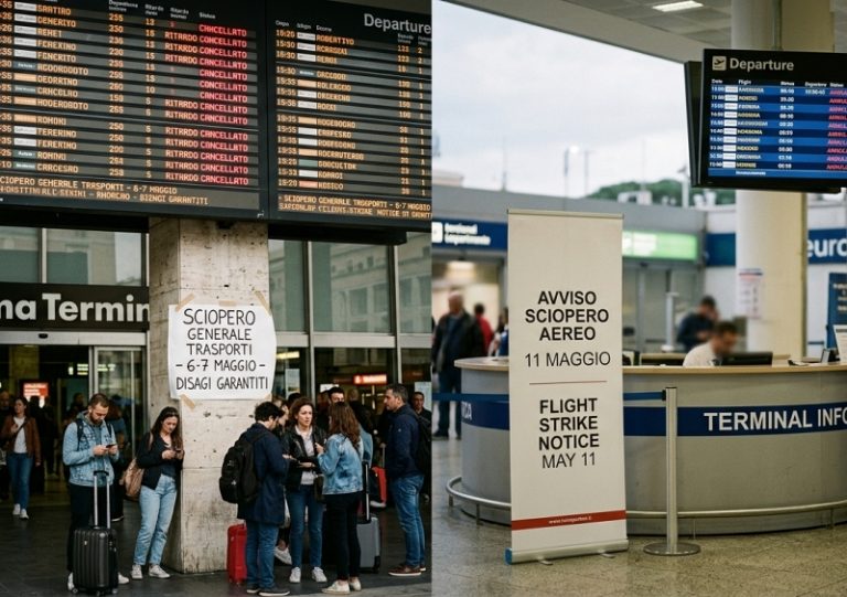 Italia paralizzata: Maggio 2026 tra caos voli e scuole chiuse