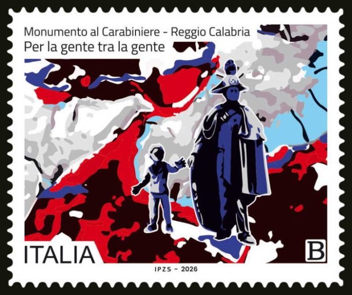 francobollo monumento carabinere reggio