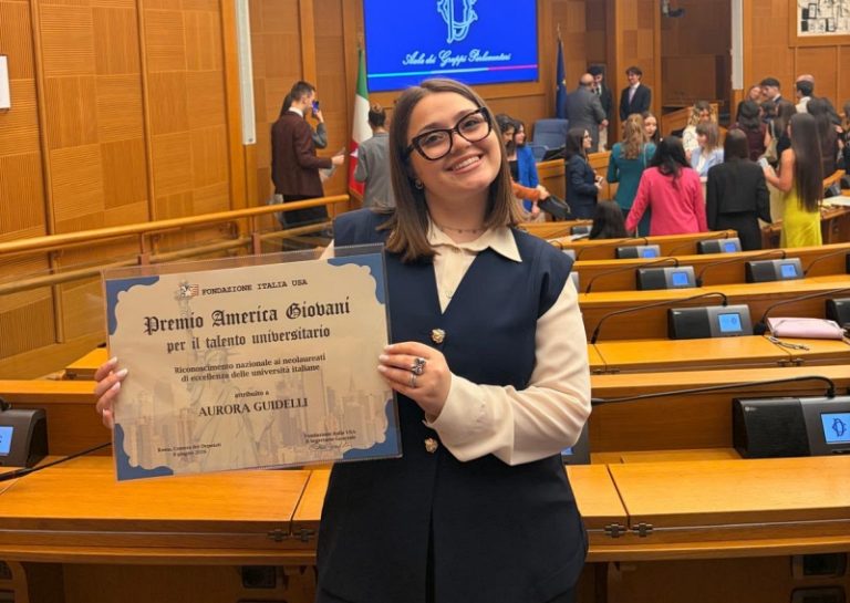 Aurora Guidelli tra i migliori laureati d’Italia: arriva il Premio America Giovani