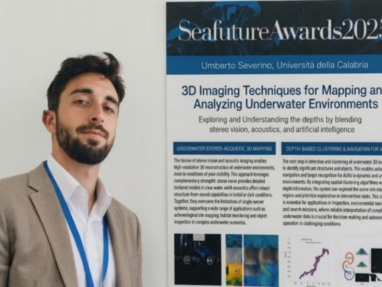 Dall’Unical ai vertici della ricerca: Umberto Severino brilla ai Seafuture Awards