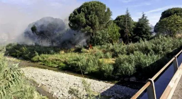 incendio parco robinson
