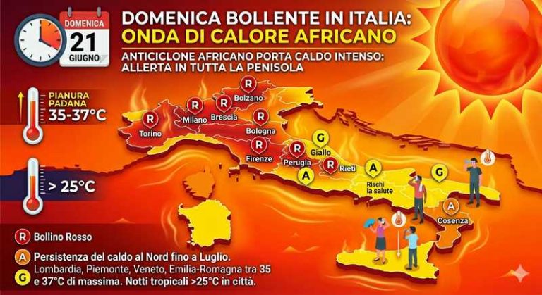 ondata calore 21 giugno