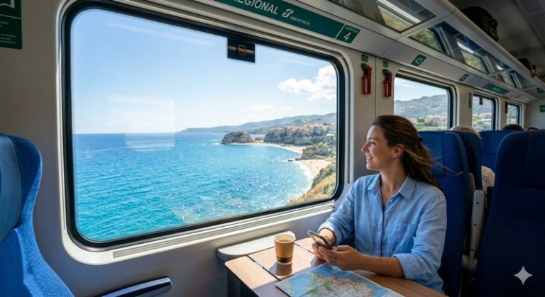 treno interni estate mare