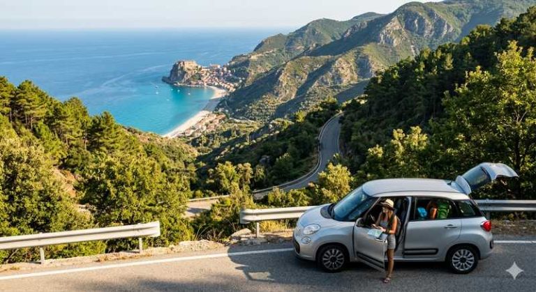 turista costa mare montagna