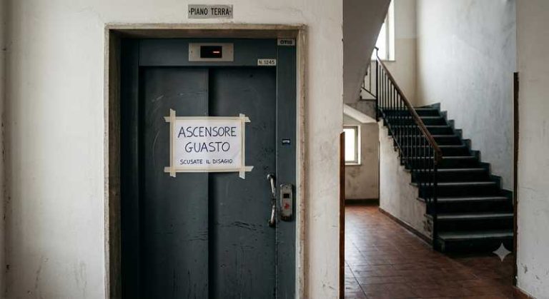 ascensore guasto