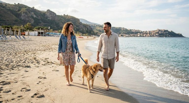 cane spiaggia
