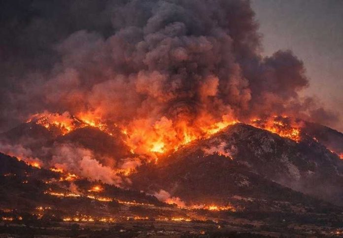 incendio boschi pollino
