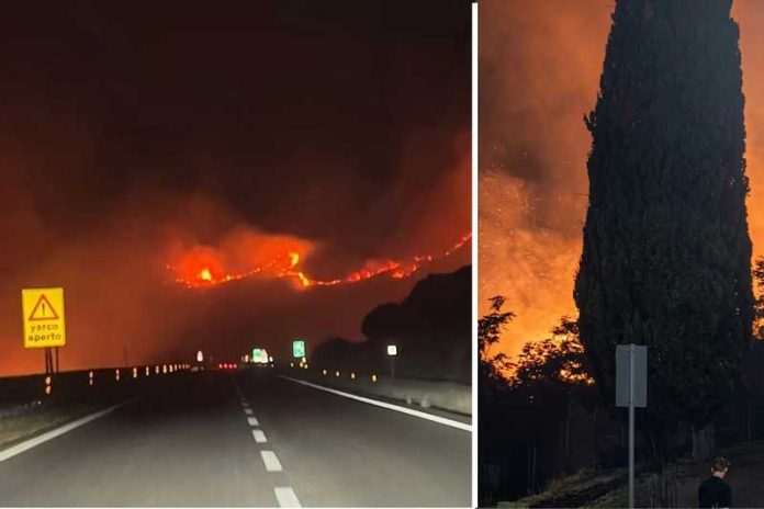 incendio castrovillari A2 Pollino