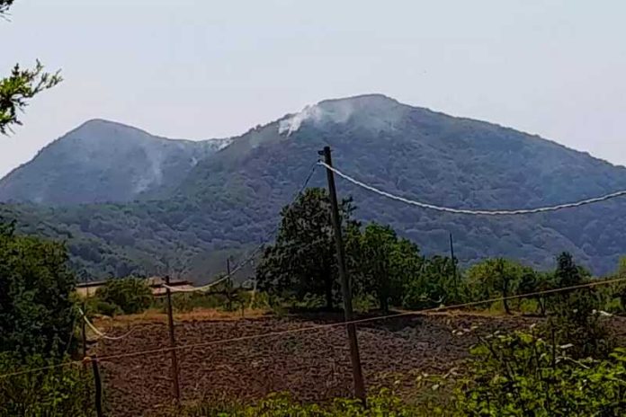 incendio pollino tortora montagna
