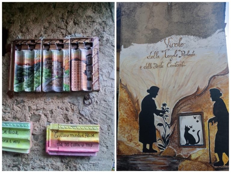 L’arte che rigenera i borghi: a Pedivigliano inaugurato il “Vicolo delle Tegole Parlanti e delle Porte Cantanti”
