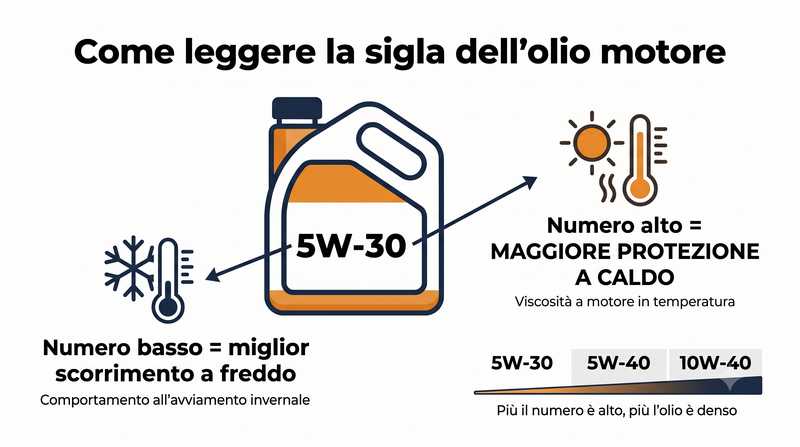 scheda olio motore