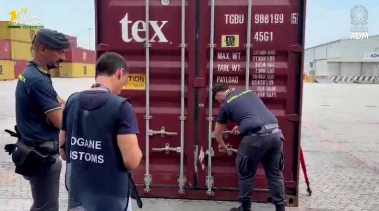 sequestro cocaina porto gioia tauro_luglio 2026